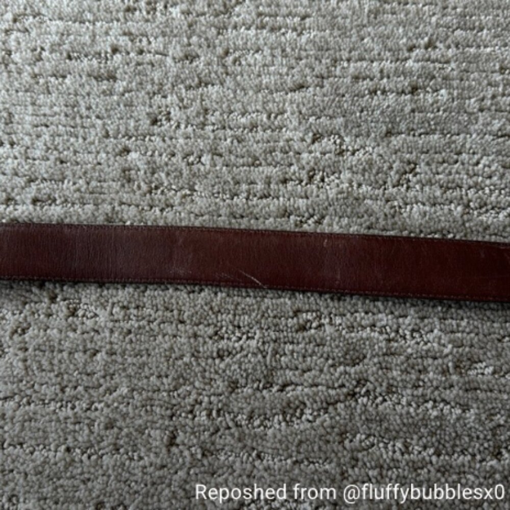 Vintage YSL Burgundy Leather Belt - Picture 5 of 9